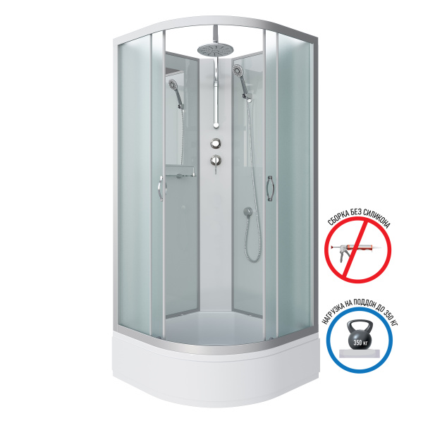 Душевая кабина Niagara Classic NG-2309-14BKT (100х100х210) высокий поддон(40см),стекло матовое