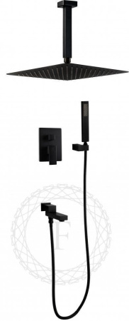 Душевая система скрытого монтажа FILARETE Fing FL1042 (Черный матовый)