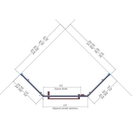 Душевой уголок RGW HO-081B 350608199-24 90х90х195 см, черный