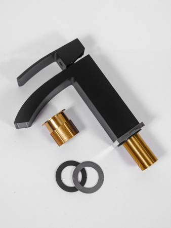 Cмеситель для раковины Hansberge H1077 Черный хром