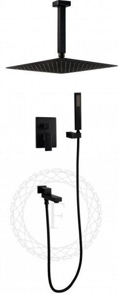 Душевая система скрытого монтажа FILARETE Fing FL1042 (Черный матовый)