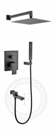 Душевая система скрытого монтажа FILARETE Fing FL1040 (Черный матовый)