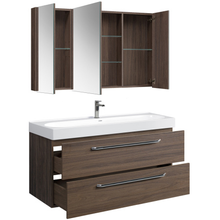 Тумба под умывальник Belux Стокгольм НП 120-02 Орех Карини натуральный