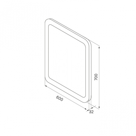 Зеркало IDDIS Edifice ЗЛП108 60x70