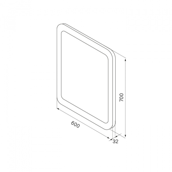 Зеркало IDDIS Edifice ЗЛП108 60x70