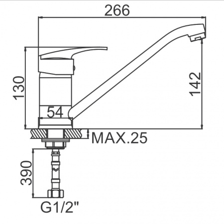 Смеситель для мойки Ledeme L4906