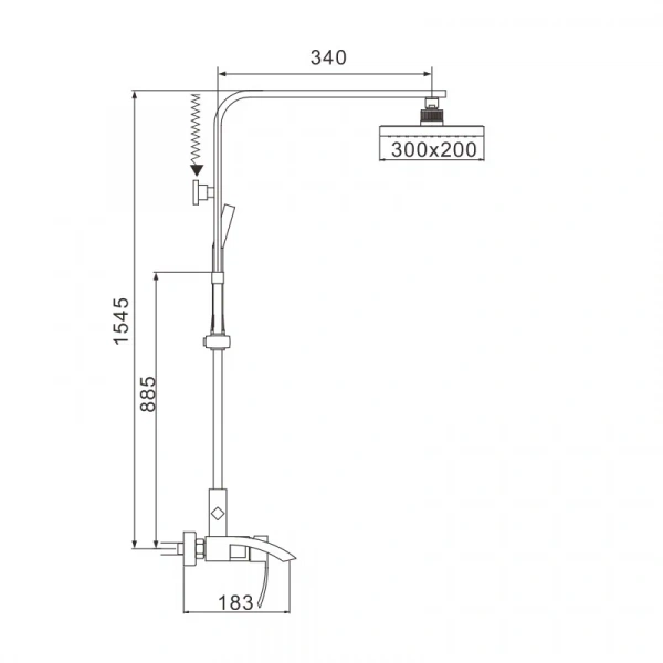 Душевая система Rose R1536F