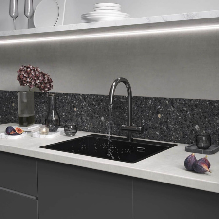 Кухонная мойка Reflexion Iseo RX2260BL оружейная сталь