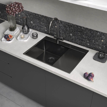 Кухонная мойка Reflexion Maggiore RX2365BL оружейная сталь