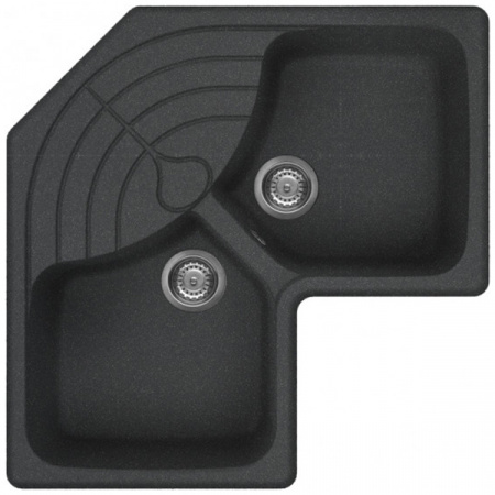 Кухонная мойка Elleci Master Corner G54 Nero Pietra LGMCOR54