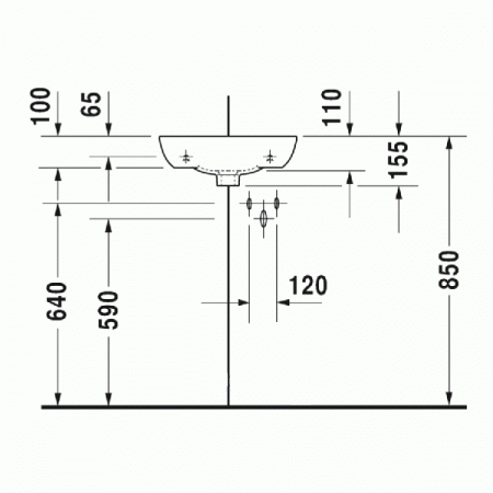 Раковина Duravit угловая 31x31см 0722430000