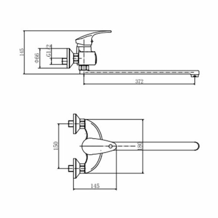 Смеситель для ванны FASHUN A2221, хром