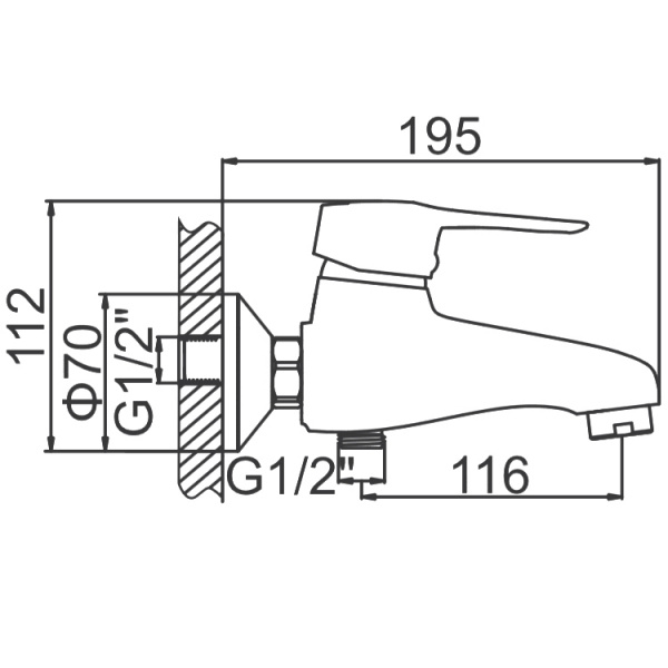 Смеситель для ванны Ledeme H04 L3204