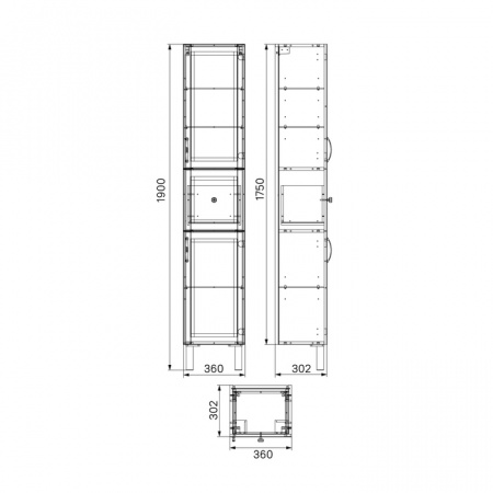 Шкаф-пенал IDDIS Oxford OXF36W0i97 36 см, белый