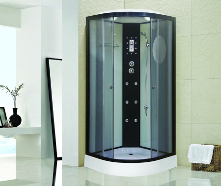 Душевая кабина Niagara Ultra NG-1901-01 (90х90х220) низкий поддон(16см),черный,стекло тонированное,4 места