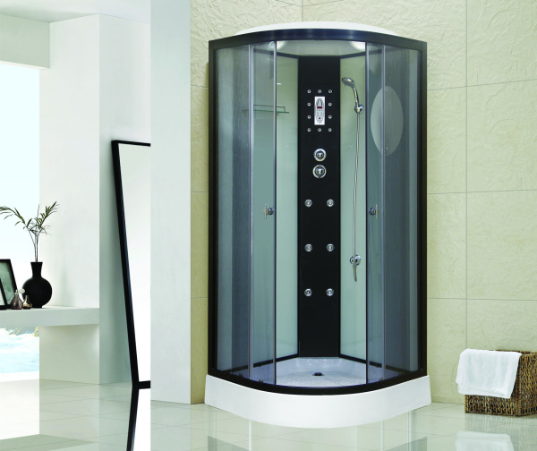 Душевая кабина Niagara Ultra NG-1901-01 (90х90х220) низкий поддон(16см),черный,стекло тонированное,4 места