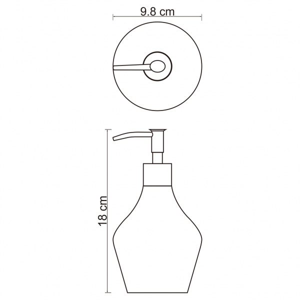 Дозатор для жидкого мыла WasserKRAFT Dinkel K-4699