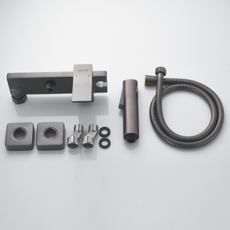 Гигиенический душ со смесителем Shevanik S6105T-1, оружейная сталь