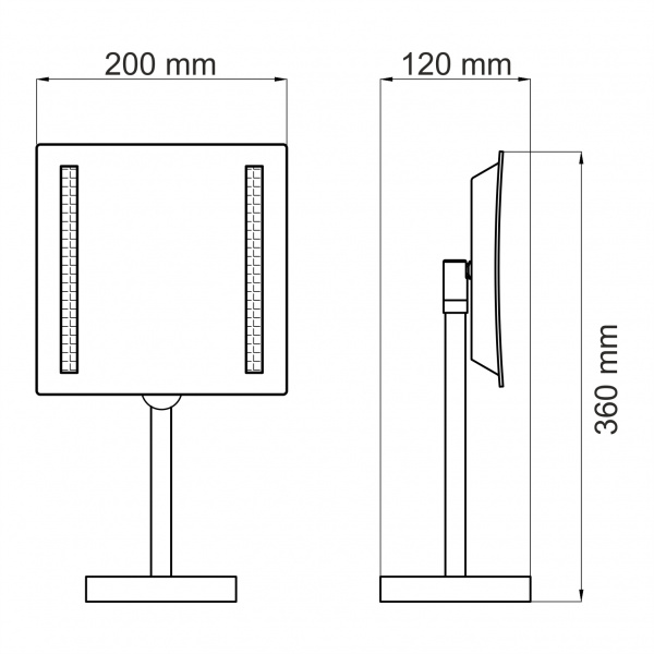 Зеркало с LED-подсветкой, 3-х кратным увеличением WasserKRAFT K-1007