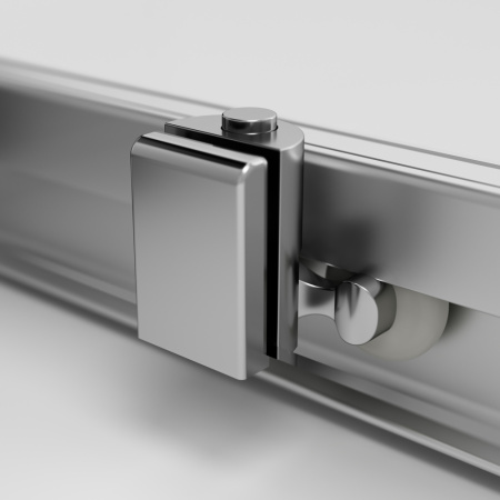 W84G-403-12080-MT Душевое ограждение AM.PM Func Square Slide 120х80, мат хром, прозрачное