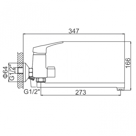 Смеситель для ванны Ledeme H13 L2213