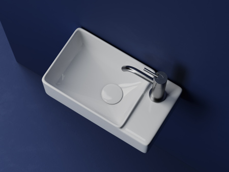 Умывальник подвесной прямоугольный Ceramicanova Element 395*220*125мм, Белый, CN5045