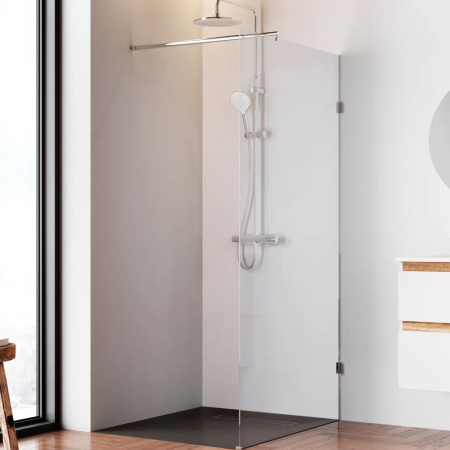W94WI-100-F1-MTE Душевая перегородка AM.PM X-Joy 100x195, стекло прозр. 6 мм + покрытие, фурнитура мат хром