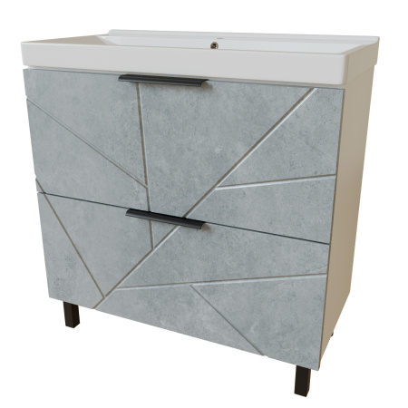 Тумба для ванной MIXLINE "Гранд-80" Бетон под ум.Fest-80 (Sanita Lux) (553029)