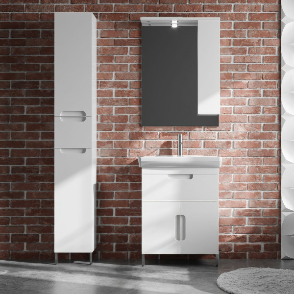 Тумба под умывальник Belux Мадейра напольная 65-01, Белый глянцевый