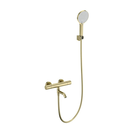 Смеситель для ванны с душем и термостатом WONZON & WOGHAND, Брашированное золото (WW-B3013-A1-BG)