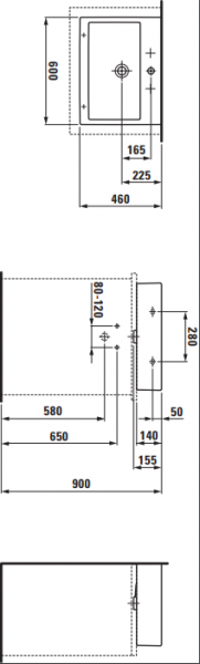 Умывальник Laufen Living City 8174340001081 60x46x14