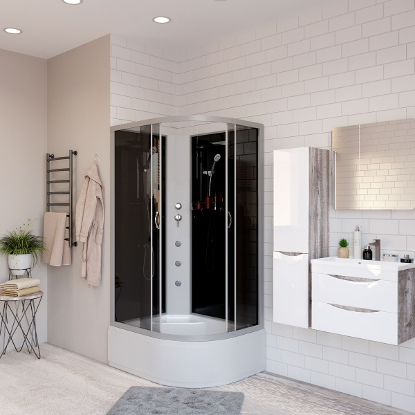 Душевая кабина Niagara Classic NG-2308-14G (90х90х215) высокий поддон(40см),стекло матовое