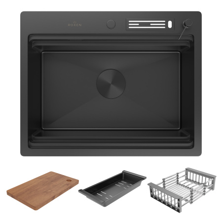 Кухонная мойка Roxen Stage 60 PVD (графит)