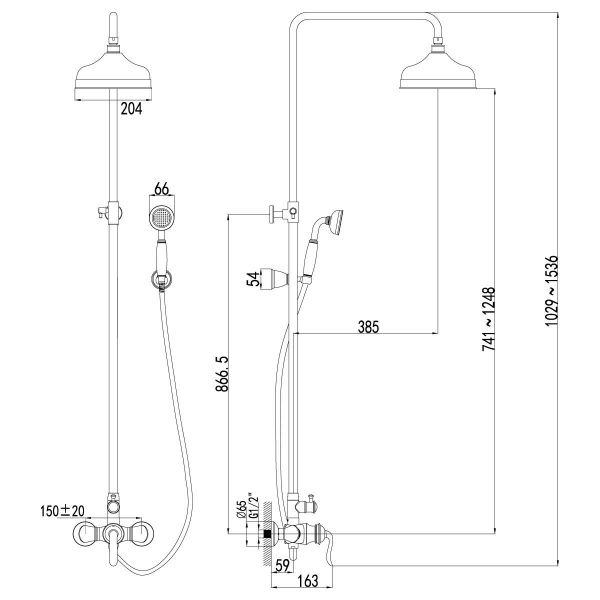 Смеситель Lemark Brava LM4760G для душа