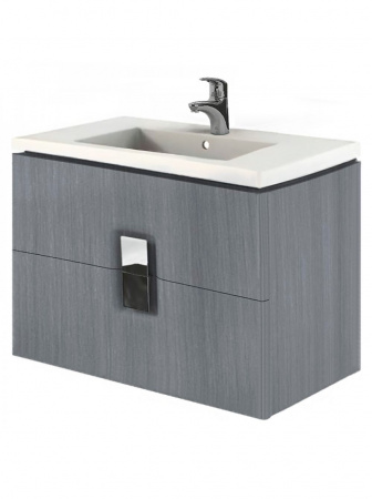 Тумба под умывальник Kolo Twins 89554000 80 см, с 2 ящиками, серебряный графит