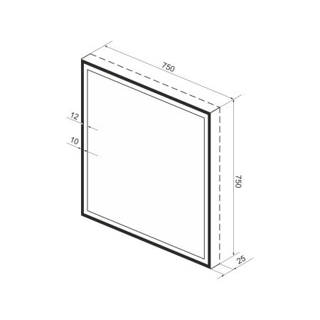 Зеркало с фронтальной LED-подсветкой Wellsee 7 Rays' Spectrum 172200440