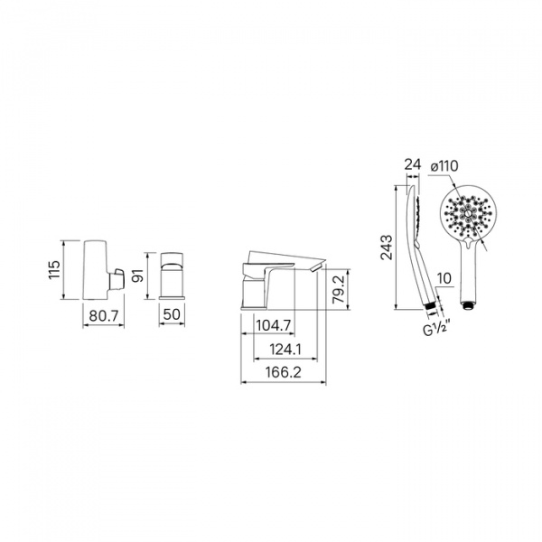 Смеситель на борт ванны IDDIS Cloud CLOWG30i07