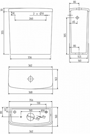 Бачок Kolo Nova Pro M34011000 боковой подвод