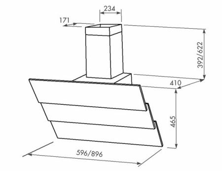 Вытяжка кухонная ZorG Technology Troy 750 90 S бежевая