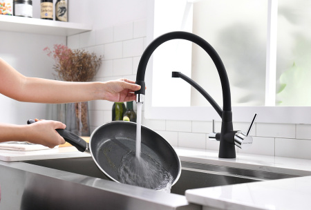 Смеситель для кухни Paulmark SIЕGEN Si213111-401, антрацит