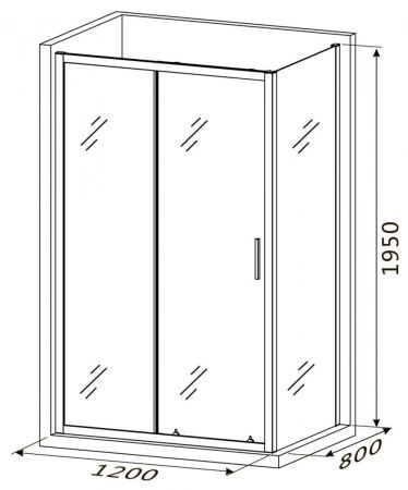 Душевой уголок Roxen Caspia 55060-120-R 120x80 правый, прозрачное стекло/профиль хром