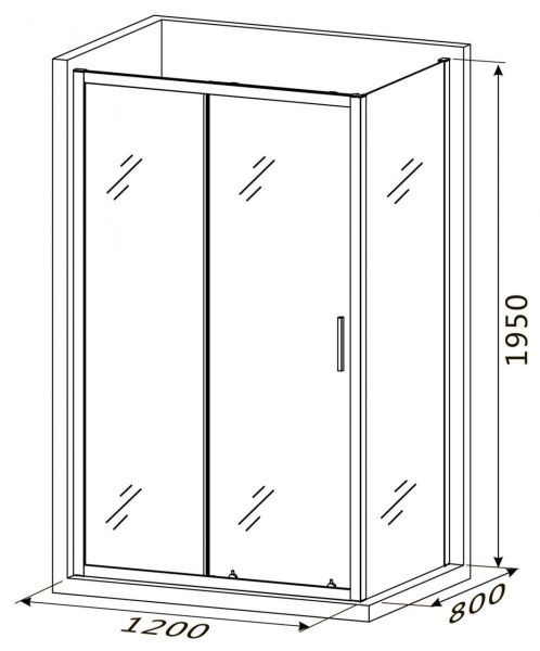 Душевой уголок Roxen Caspia 55060-120-R 120x80 правый, прозрачное стекло/профиль хром