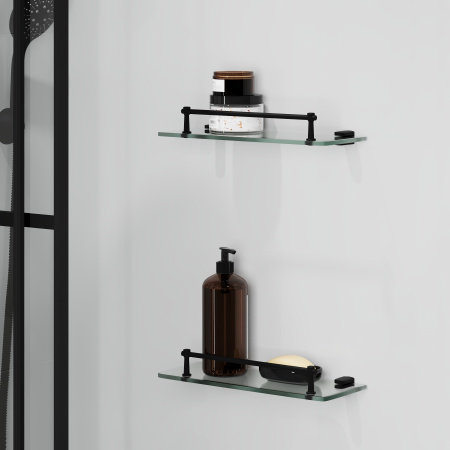 Душевая кабина Niagara Standart ST100/80/15QL/KL/BKT (100х80х225) низкий поддон(15см),черный,стекло прозрачное