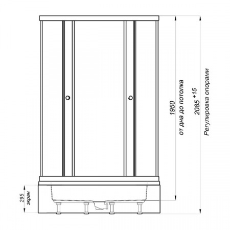 Душевой уголок Triton Стандарт В1 90x90 полосы