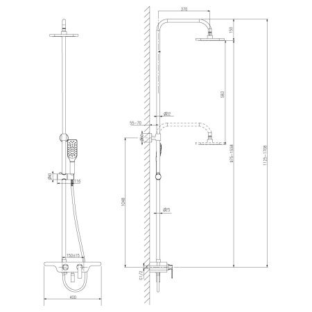 Смеситель Lemark Tropic LM7006С для ванны и душа