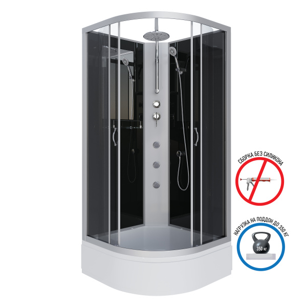 Душевая кабина Niagara Classic NG-2309-14F (100х100х215) высокий поддон(40см),стекло матовое
