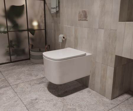 Унитаз подвесной Vincea Tornado Ultra VT1-32T, цвет белый, ультратонкое сиденье soft-close