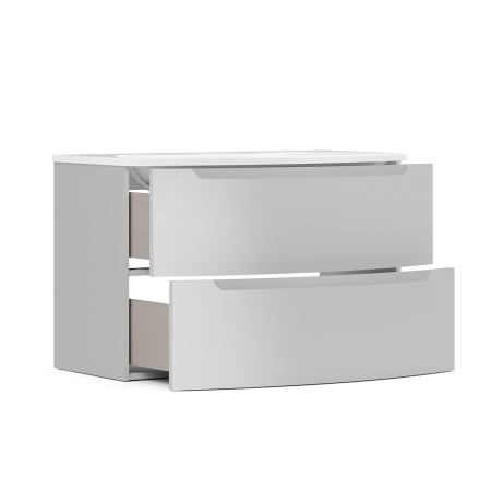 Тумба под умывальник Belux подвесная Ганновер 90-02, Silver