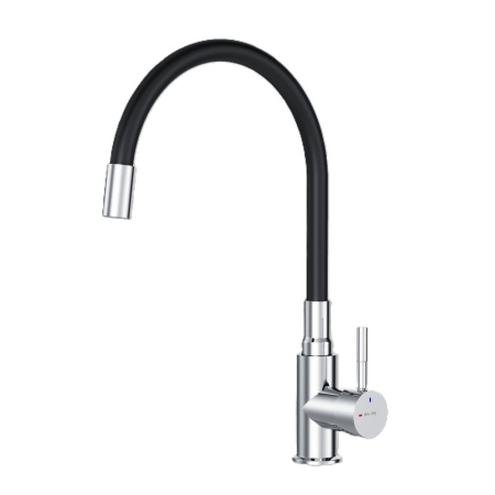 F85B07602 X-Joy S, Смеситель для кухни AM.PM с гибким изливом, черный/хром
