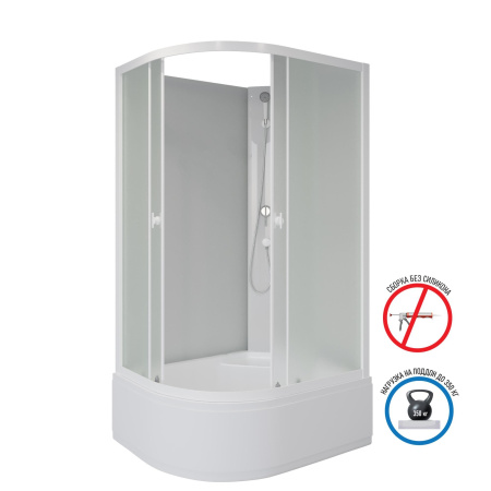 Душевая кабина Niagara Promo P100/80/40R/MT/BK (100х80х195) 4 места